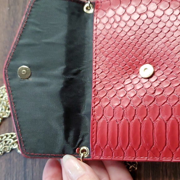 Ava + Kris Red Snakeskin Look Mini Bag NWT - Picture 2 of 4